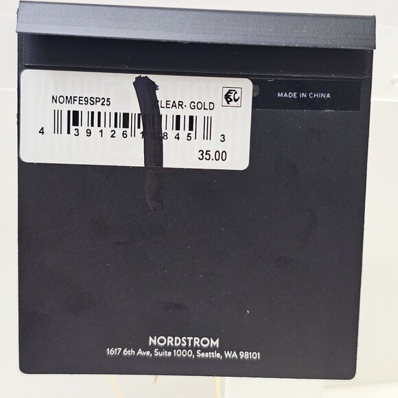 Nordstrom 14K G Layered CZ Large Upside Down Hoop Earrings NWT‎ - Picture 7 of 8